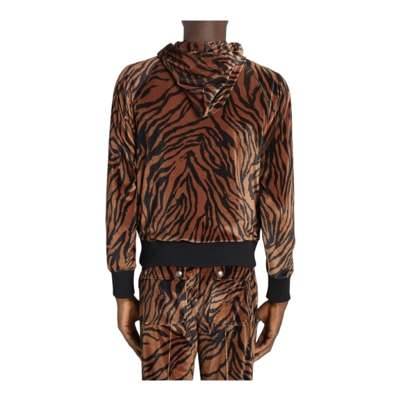 TOM FORD Zebra Print Velour Zip Hoodie Authentic | New With Tags SZ US 42 EU 52 - Picture 3 of 8